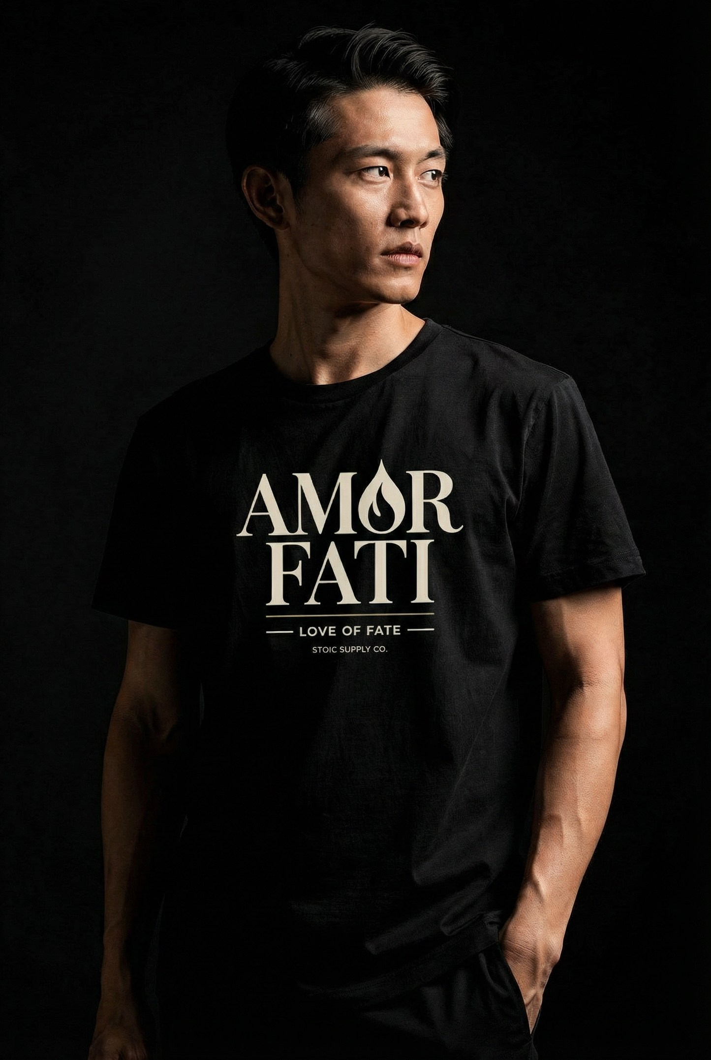 Amor Fati Tee - Stoic Supply Co. on model -- Stoic Supply Co.