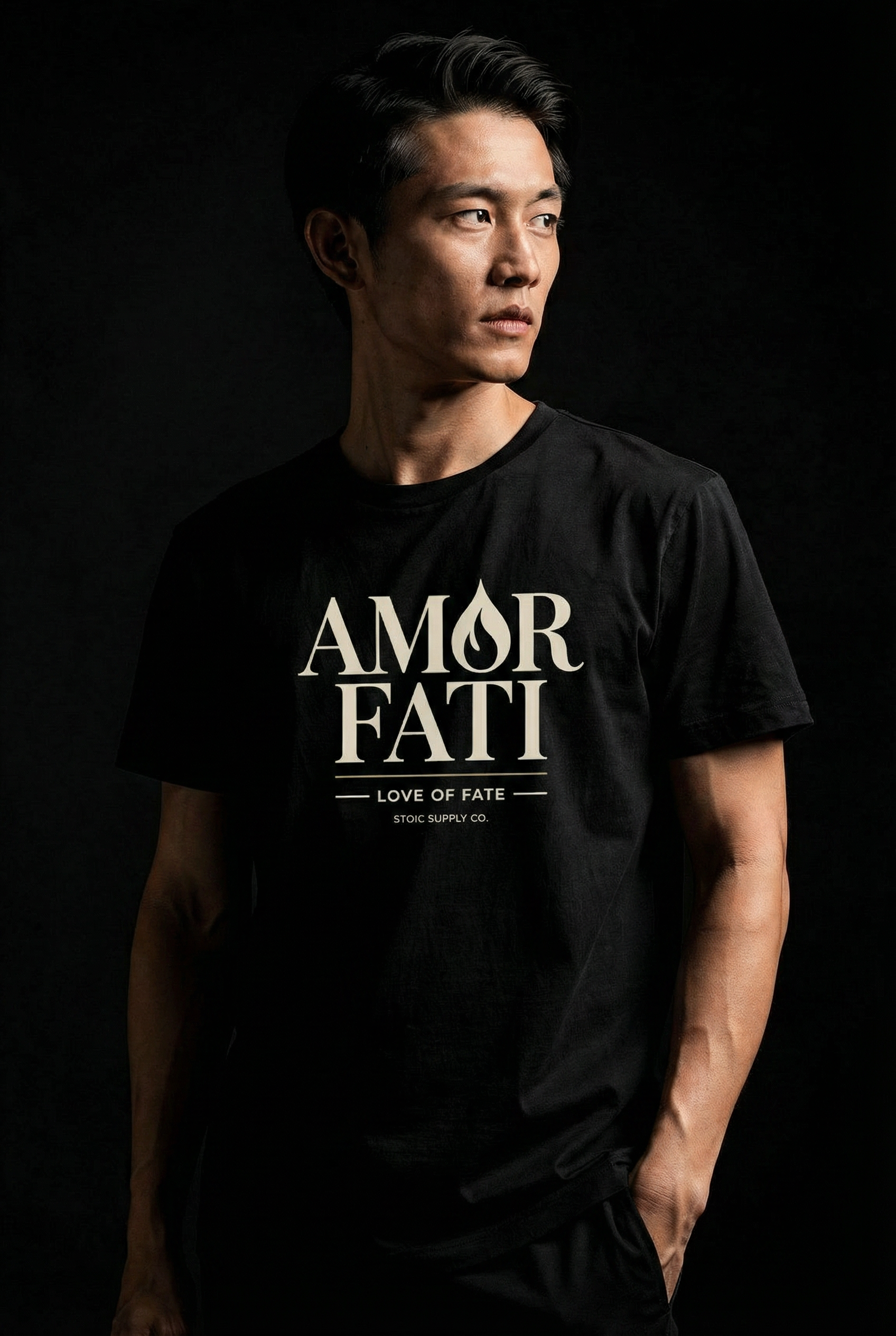 Amor Fati Tee - Stoic Supply Co. on model -- Stoic Supply Co.